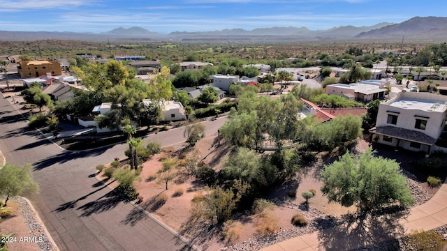 aerial view featuring a mountain view