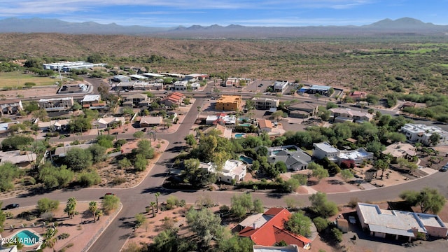 aerial view featuring a mountain view