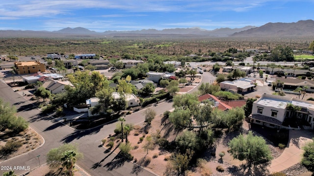 aerial view featuring a mountain view