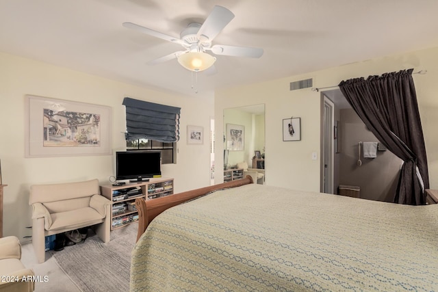 bedroom with ceiling fan