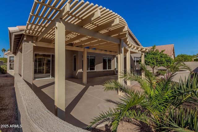 view of patio with a pergola