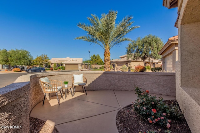 view of patio / terrace with a residential view