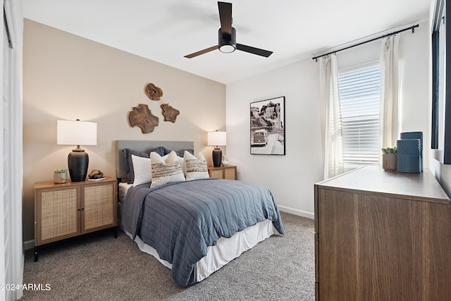 28242 N Nealite Dr, San Tan Valley, AZ 85143 - bedroom featuring carpet floors, baseboards, and ceiling fan