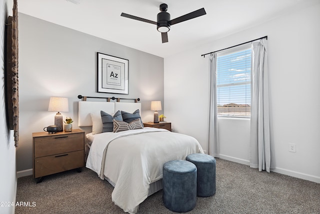 28242 N Nealite Dr, San Tan Valley, AZ 85143 - carpeted bedroom with baseboards and ceiling fan