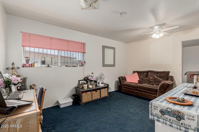 505 S S Rdg, Mesa, AZ 85204 - carpeted living room featuring ceiling fan
