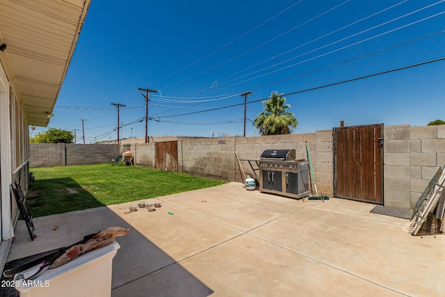 505 S S Rdg, Mesa, AZ 85204 - fenced backyard with a gate, a patio area, and area for grilling