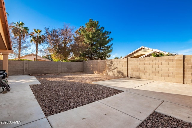 view of yard with a patio area