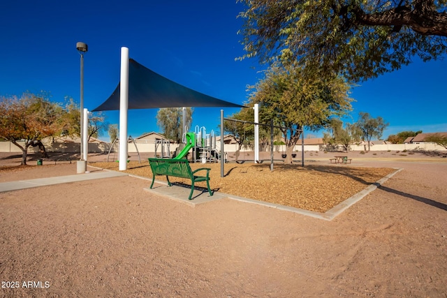 view of jungle gym