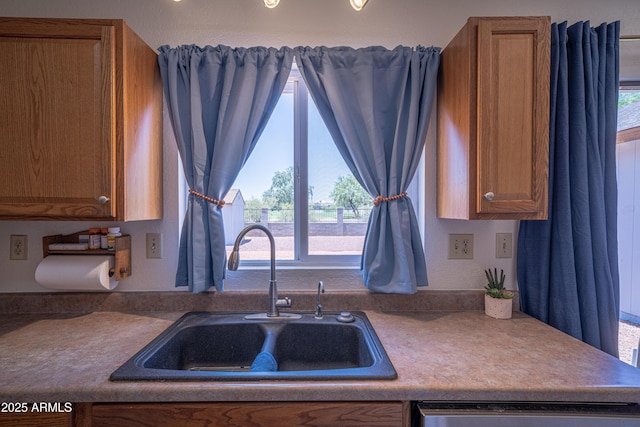17810 N 34th Pl, Phoenix, AZ 85032 - kitchen with brown cabinets and light countertops
