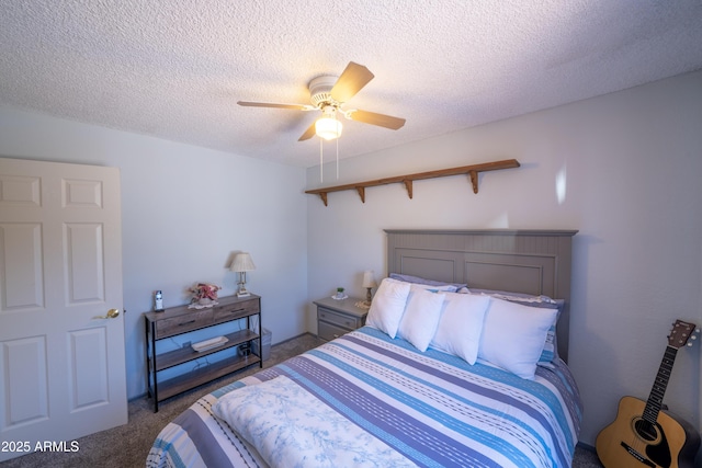 17810 N 34th Pl, Phoenix, AZ 85032 - bedroom featuring carpet flooring, a textured ceiling, and ceiling fan