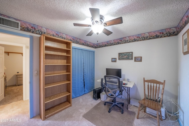 17810 N 34th Pl, Phoenix, AZ 85032 - carpeted office space with a ceiling fan and a textured ceiling