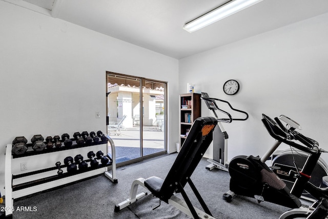 view of workout room