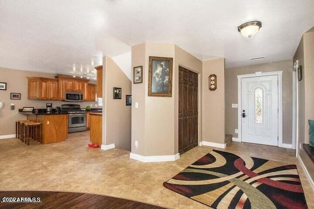 entrance foyer featuring light hardwood / wood-style flooring