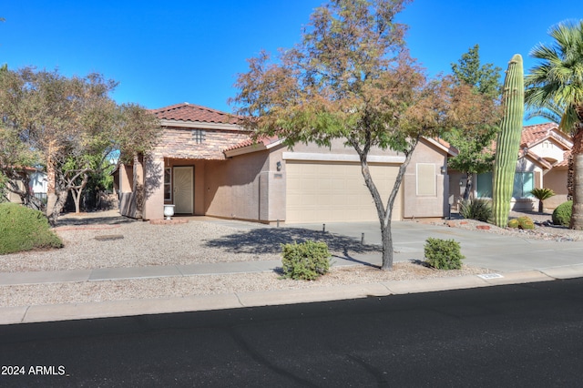 view of front of home featuring a garage