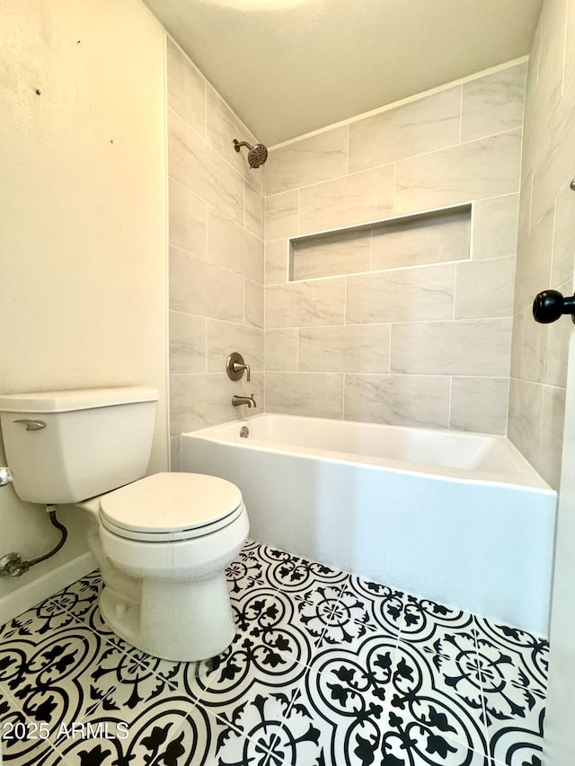 12445 N 21st Ave Unit 4, Phoenix, AZ 85029 - full bathroom with tile patterned flooring, toilet, and shower / bath combination