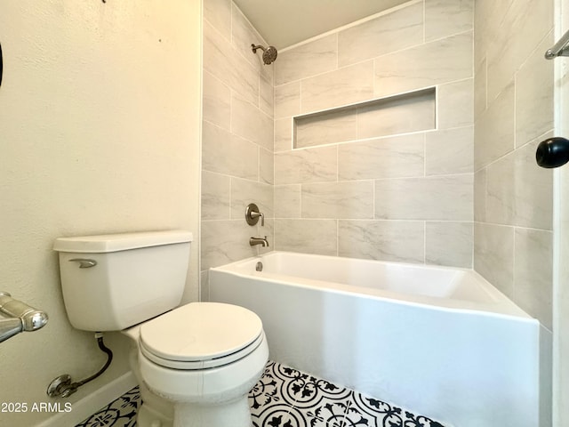 12445 N 21st Ave Unit 4, Phoenix, AZ 85029 - bathroom with toilet, tile patterned flooring, and shower / washtub combination