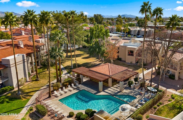 9340 N 92nd St Unit 118, Scottsdale, AZ 85258 - aerial view featuring a residential view and a mountain view