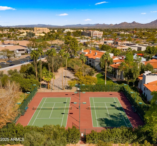 9340 N 92nd St Unit 118, Scottsdale, AZ 85258 - drone / aerial view with a mountain view