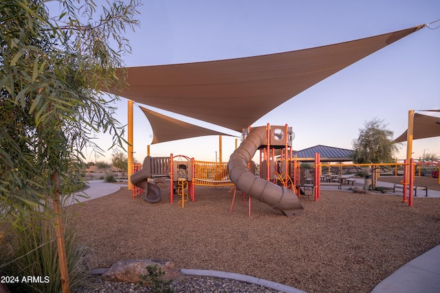 playground at dusk featuring a playground