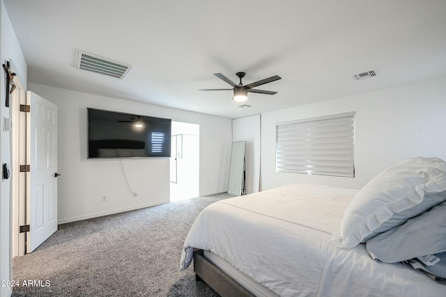 18813 W Solano Dr, Litchfield Park, AZ 85340 - bedroom with carpet, baseboards, and ceiling fan