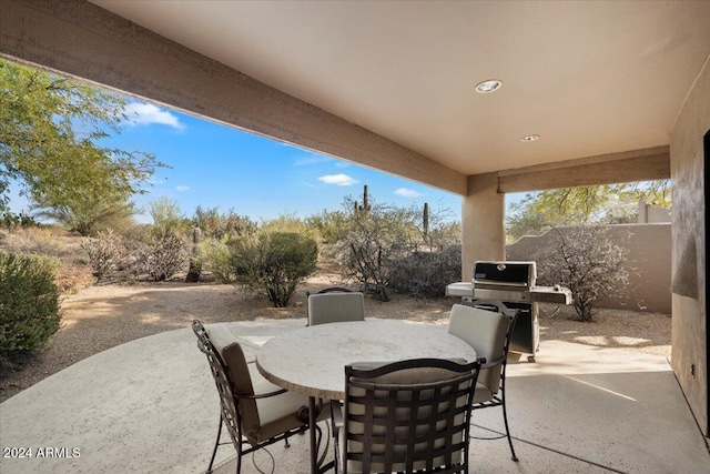 view of patio / terrace featuring grilling area