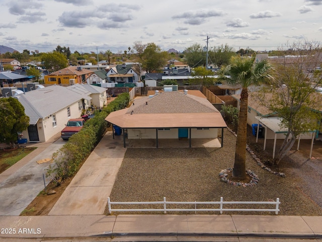 drone / aerial view with a residential view