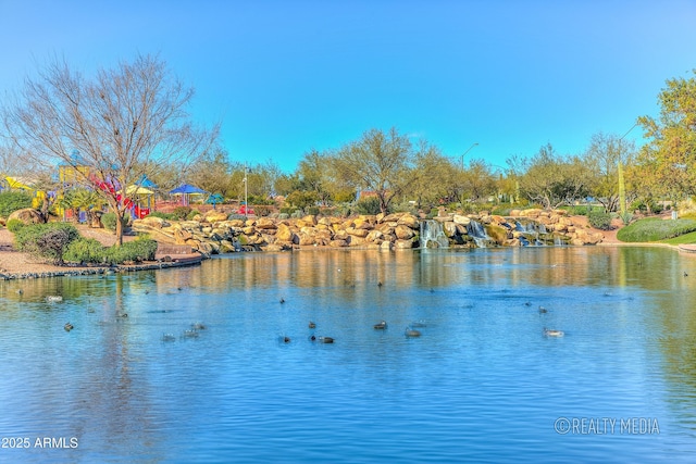 view of water feature