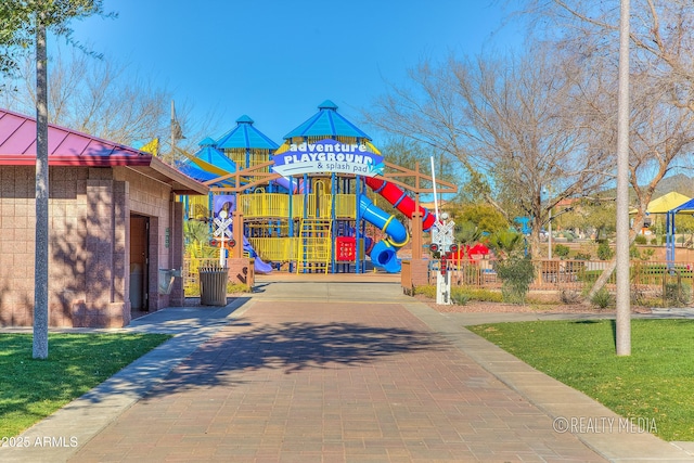 exterior space featuring a playground