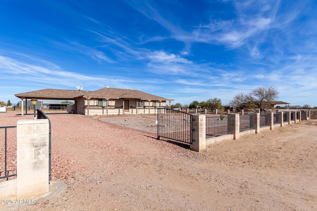 view of horse barn