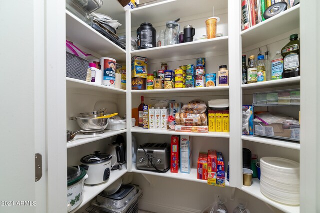 view of pantry