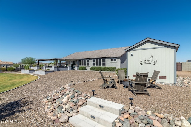 back of house featuring a patio