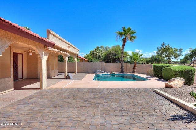 view of pool with a patio area