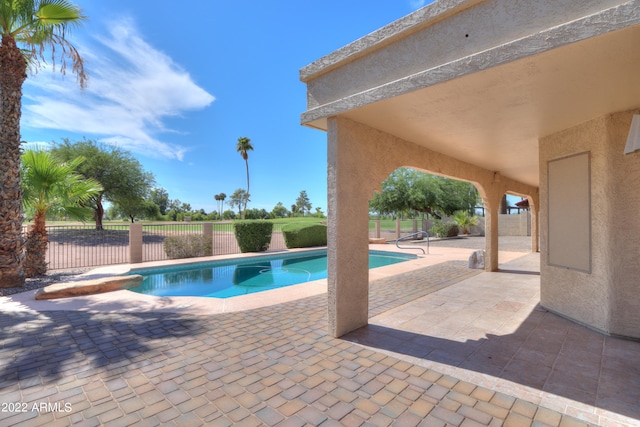 view of pool with a patio area