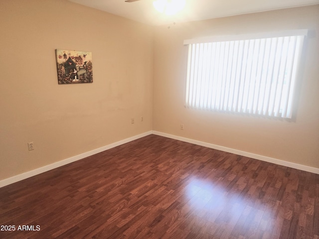 9939 W Ironwood Dr, Sun City, AZ 85351 - spare room featuring ceiling fan and dark wood finished floors