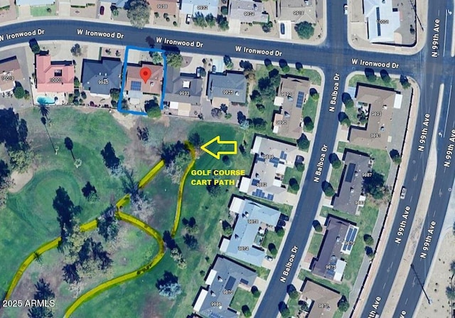 9939 W Ironwood Dr, Sun City, AZ 85351 - aerial view of property's location