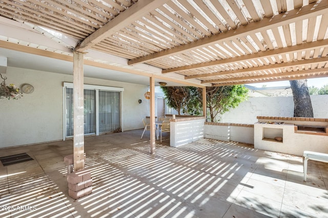 15608 N 57th Dr, Glendale, AZ 85306 - view of patio with outdoor dining space and a pergola