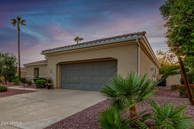 view of front of home featuring a garage