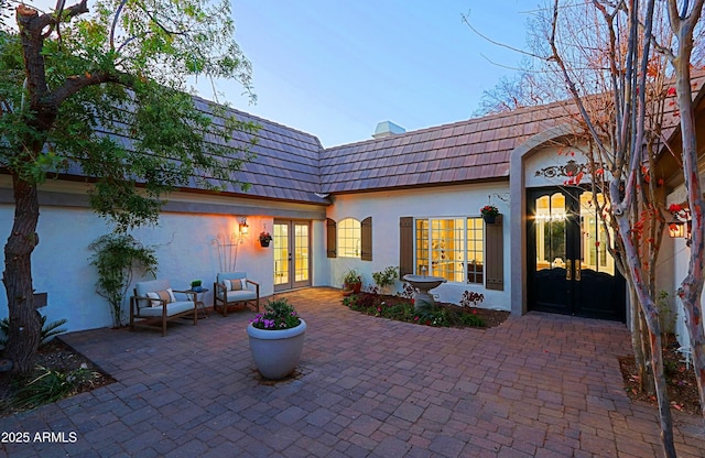 18 W Kaler Dr, Phoenix, AZ 85021 - view of patio / terrace featuring french doors
