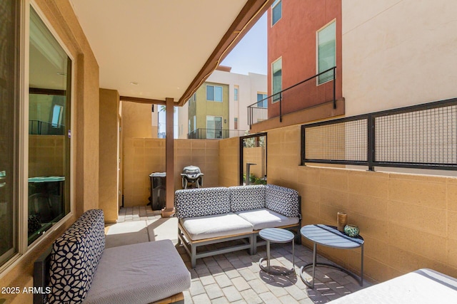 view of patio with fence