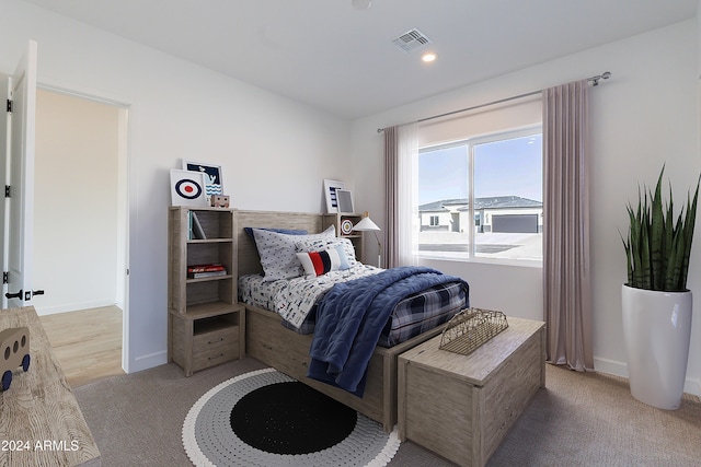 view of carpeted bedroom