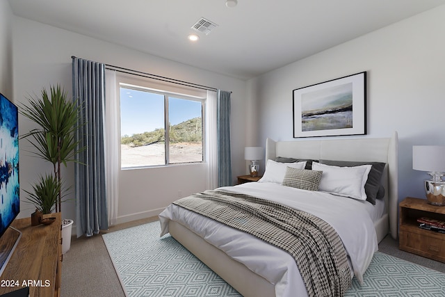 view of carpeted bedroom