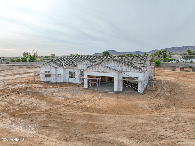 exterior space with a mountain view