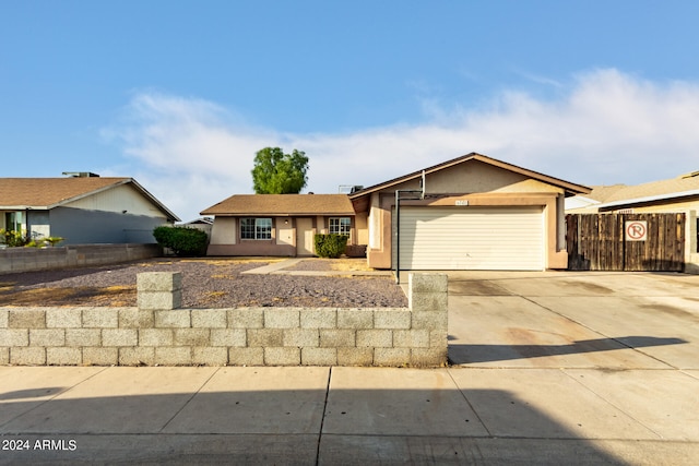 ranch-style house with a garage