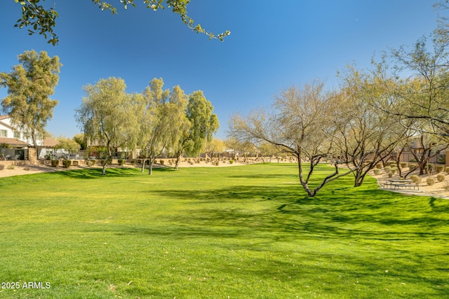 surrounding community featuring a lawn