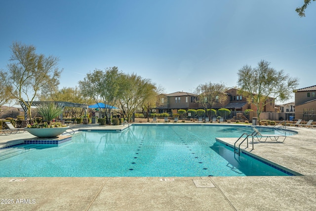 view of pool with a patio