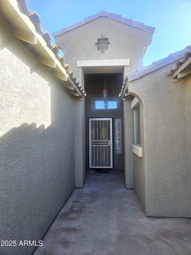 view of doorway to property