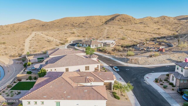 7813 S 43rd Pl, Phoenix, AZ 85042 - aerial view of property and surrounding area featuring a mountain backdrop and a desert landscape