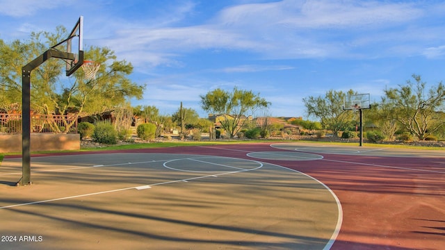 view of basketball court