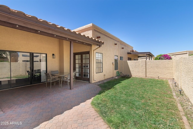 5505 E Mclellan Rd Unit 111, Mesa, AZ 85205 - view of yard featuring french doors and a patio