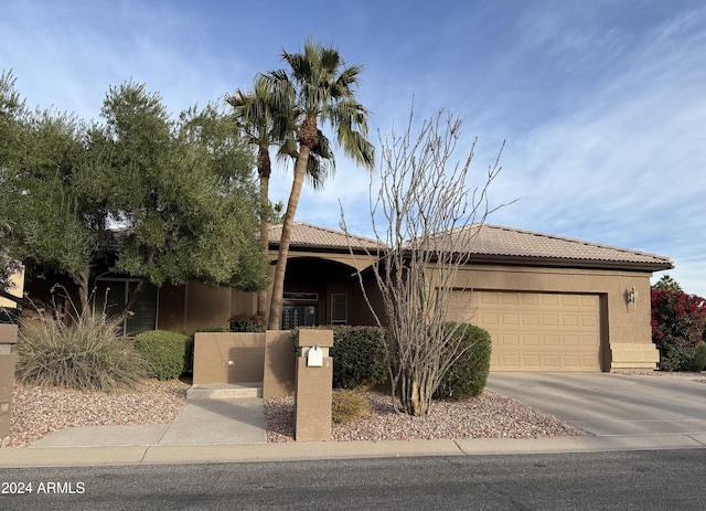 view of front of house featuring a garage